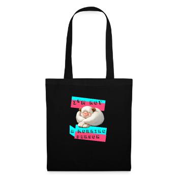 Je ne suis pas le matin - Sac en tissu - noir - Devant