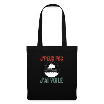 J'Peux Pas J'Ai Voile Voilier - Sac en tissu - noir - Devant