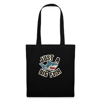 Shark - Humor - Just a Big Fish - Tote Bag - black - Front