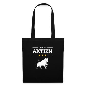 Team Aktien - Stoffbeutel - Schwarz - Vorne