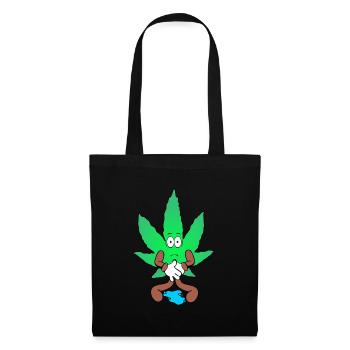 Der Bloom - Ups Bloom Weed Cannabis Marihuana - Stoffbeutel - Schwarz - Vorne