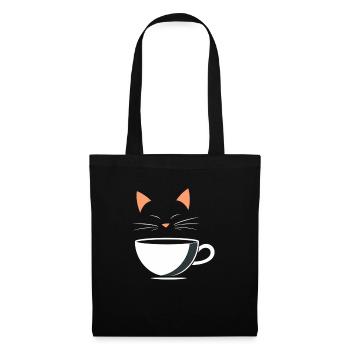 Café Kitty - Stoffbeutel - Schwarz - Vorne