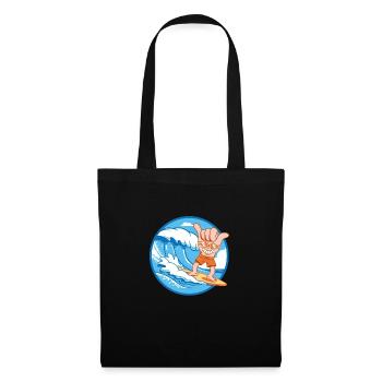 SHAKA SURF VIBES - Sac en tissu - noir - Devant