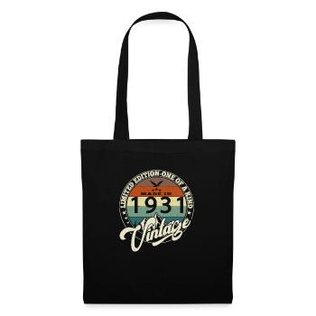 Vintage 1931 meilleur de 1931 - annif 94 ans - Sac en tissu - noir - Devant