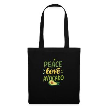 Paix amour avocat - Sac en tissu - noir - Devant