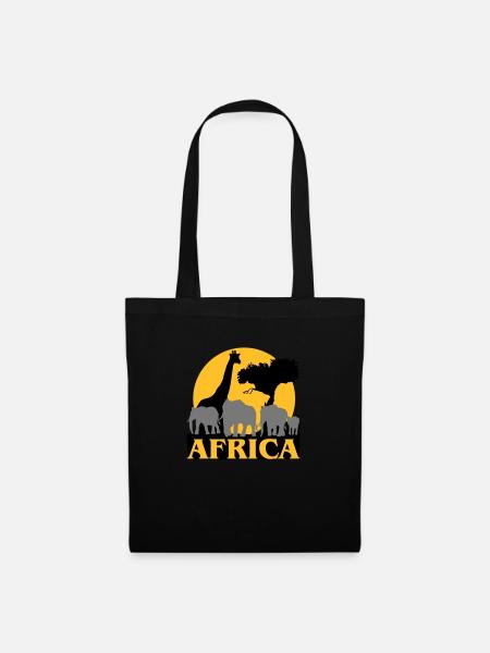 Africa - Sunset in the savanna - Tote Bag - black
