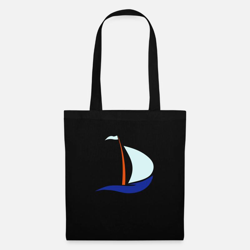segelboot - Stoffbeutel - Schwarz