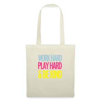 Work Hard - Sac en tissu - nature - Devant