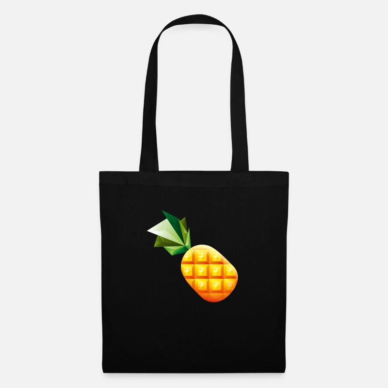 Smiley Pineapple - Stoffbeutel - Schwarz