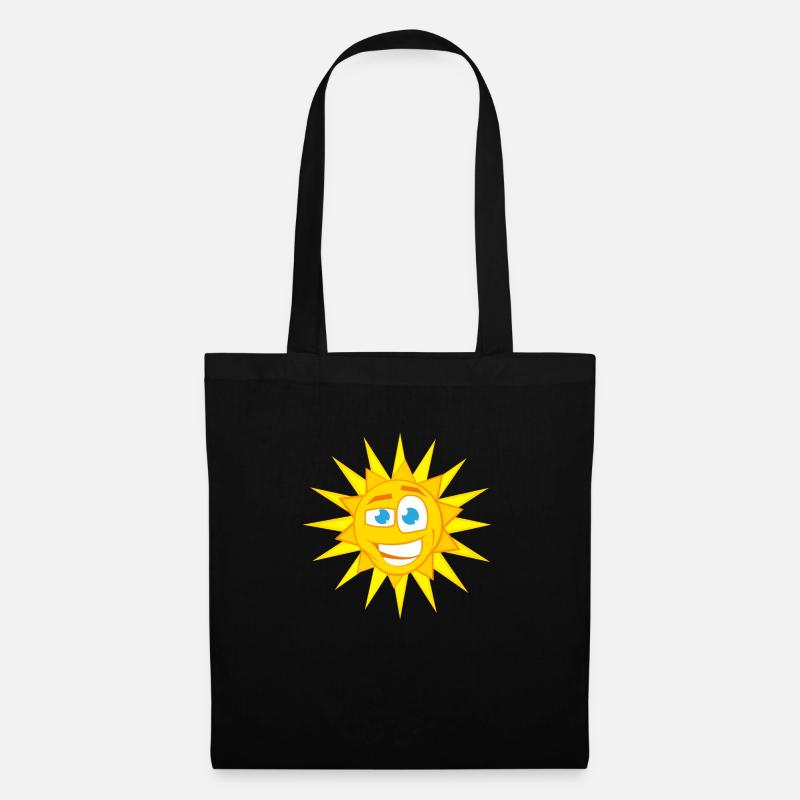 Soleil rayons de soleil d'été - Sac en tissu - noir