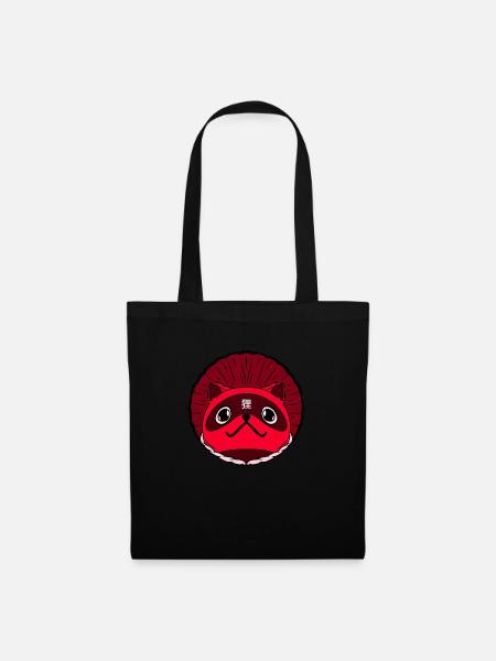 Tanuki, le raton laveur farceur - Sac en tissu - noir