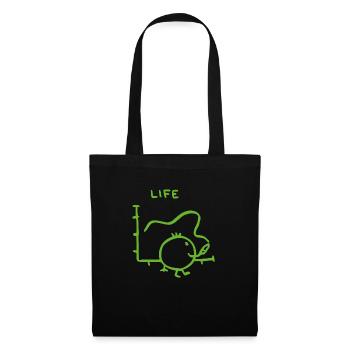 life statistik - Stoffbeutel - Schwarz - Vorne