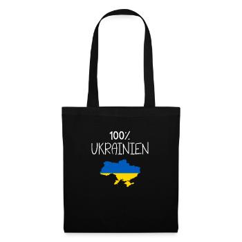 100 % Ukrainien - cadeau homme Ukraine - Sac en tissu - noir - Devant