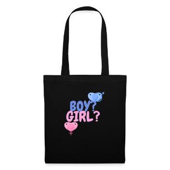 garçon ou fille? - Sac en tissu - noir - Devant