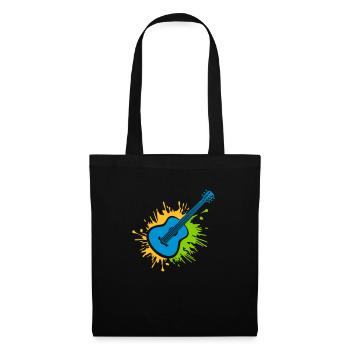 Éclaboussures colorées de gouttes de guitariste de couleur - Sac en tissu - noir - Devant