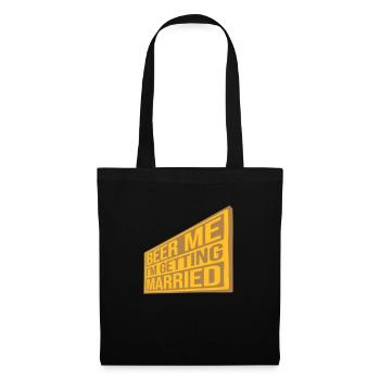 Beer Me Me marier - Sac en tissu - noir - Devant
