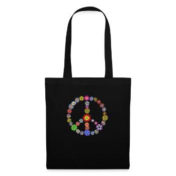 Flower Power Peace Flowers - Tote Bag - black - Front