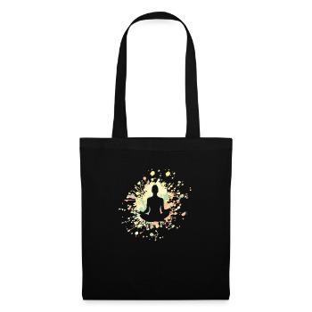 Yoga Méditation Couleur Splash - Sac en tissu - noir - Devant