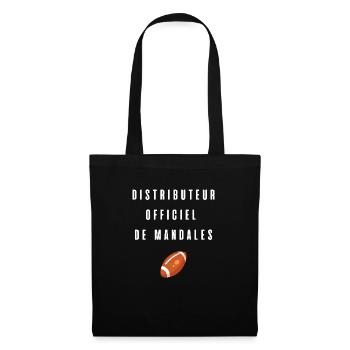 Distributeur officiel de mandales t-shirt rugby - Sac en tissu - noir - Devant