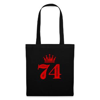 74 Nombre de couronnes - Sac en tissu - noir - Devant