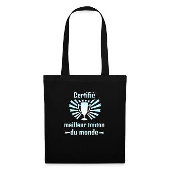 Humour Tonton - Sac en tissu - noir - Devant
