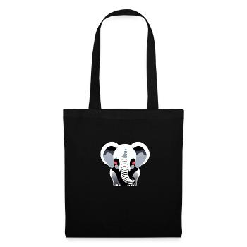 Little Elephant Cartoon Cute Adventure 10 - Tote Bag - black - Front