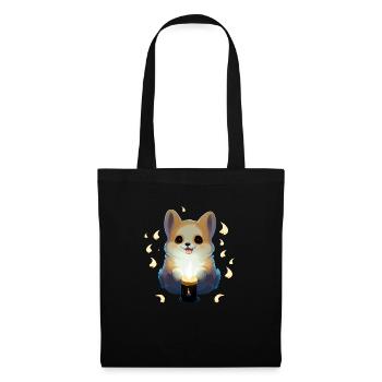 Corgi Geist - Stoffbeutel - Schwarz - Vorne