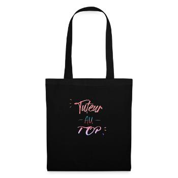 tuteur au top - Sac en tissu - noir - Devant