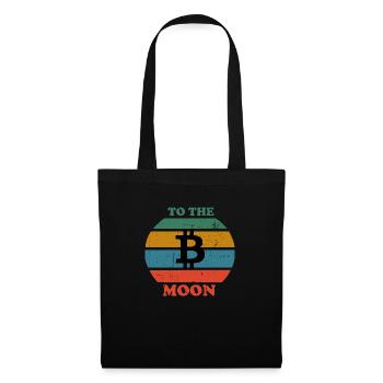 BTC Bitcoin To the Moon Retro - Tote Bag - black - Front