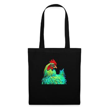 Pop Art Chicken Farm Animals Colorful Nature - Tote Bag - black - Front