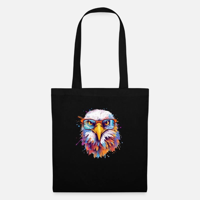 Rok the spectacled eagle - Tote Bag - black