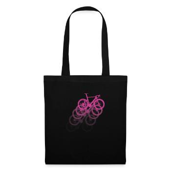 Schwarz & Pink Rennrad - Stoffbeutel - Schwarz - Vorne