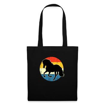 Vintage Retro Horse Sunset For Horse Lovers - Tote Bag - black - Front