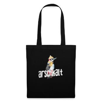 Arschkalt Specht - Stoffbeutel - Schwarz - Vorne