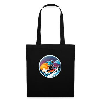 snowboard neige et ski - Sac en tissu - noir - Devant