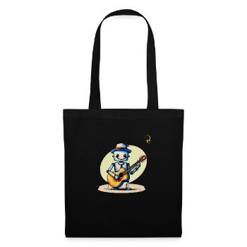 ROBOT WITH GUITAR - Tote Bag - black - Front