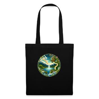 Conte de fées chinois - Sac en tissu - noir - Devant