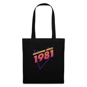 Rétro - Awesome since 1981 - Sac en tissu - noir - Devant