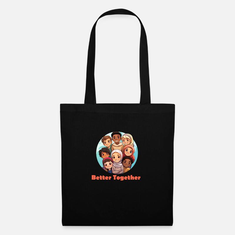 Better Together - Stoffbeutel - Schwarz
