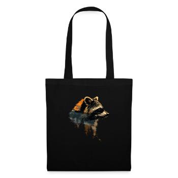 Mignon raton laveur raton laveur nature bébé raton laveur forêt - Sac en tissu - noir - Devant