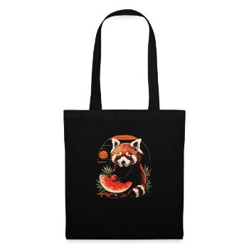 Red Panda Chat Ours Red Panda Pastèque Cool - Sac en tissu - noir - Devant