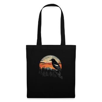 Pie oiseau Oiseau Oiseau Oiseau Vol - Sac en tissu - noir - Devant