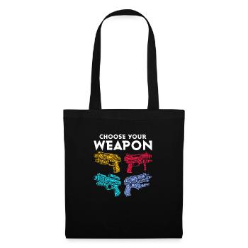 Choose Your Weapon Squirt Gun Summer Water Fun - Tote Bag - black - Front