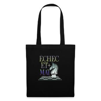 Echec et Mat - Sac en tissu - noir - Devant