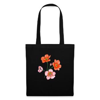Fleur - Sac en tissu - noir - Devant