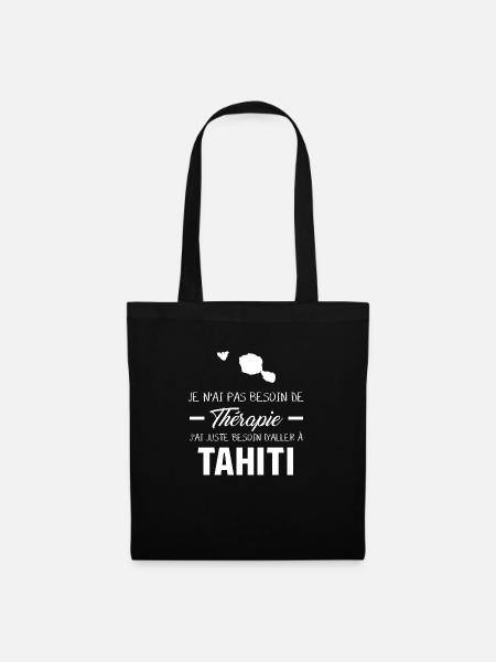 therapie tahiti - Sac en tissu - noir
