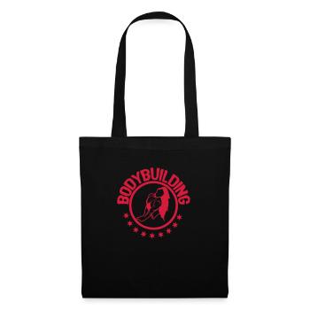 bodybuilding fitness body woman logo - Tote Bag - black - Front