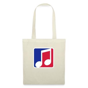bouton rouge bleu note de musique cool silhouette signe partie - Sac en tissu - nature - Devant