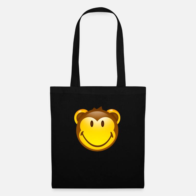 Smiley Monkey - Sac en tissu - noir