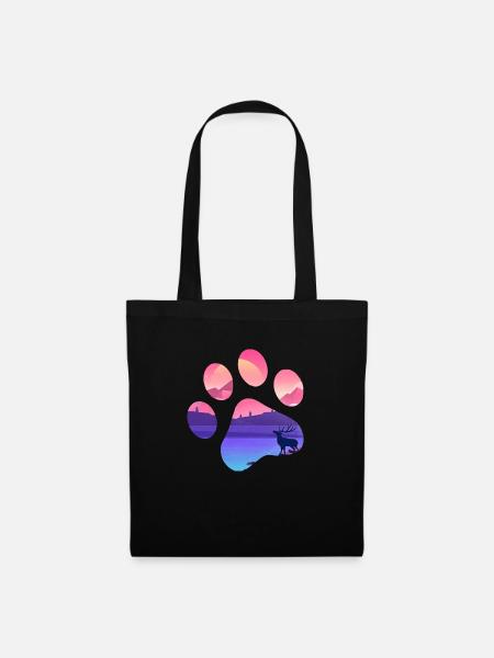 Paw elk - Tote Bag - black